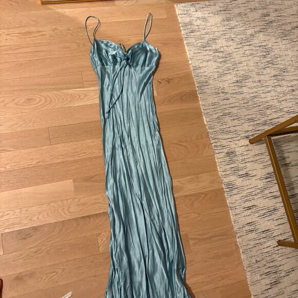 NWT Bec and Bridge Marley Maxi Silk Dress Sea Spray Blue Size 6 - Picture 3 of 7